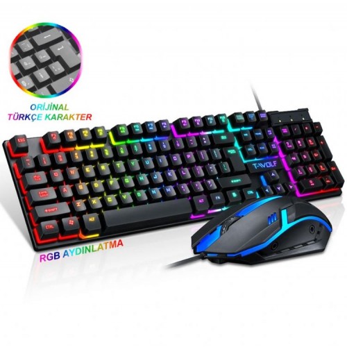 Qpart GM14 Oyuncu Klavye & Mouse Set